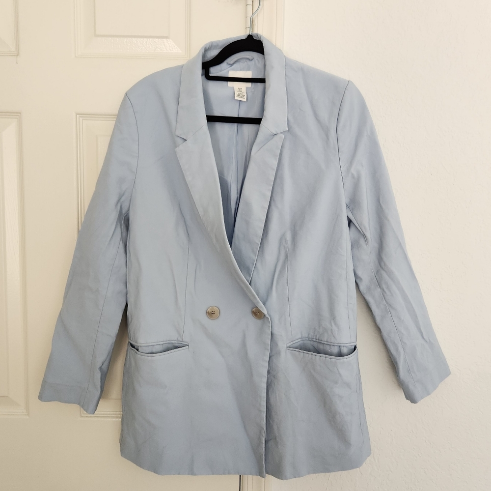 H&M Oversized Light Blue Jacket
